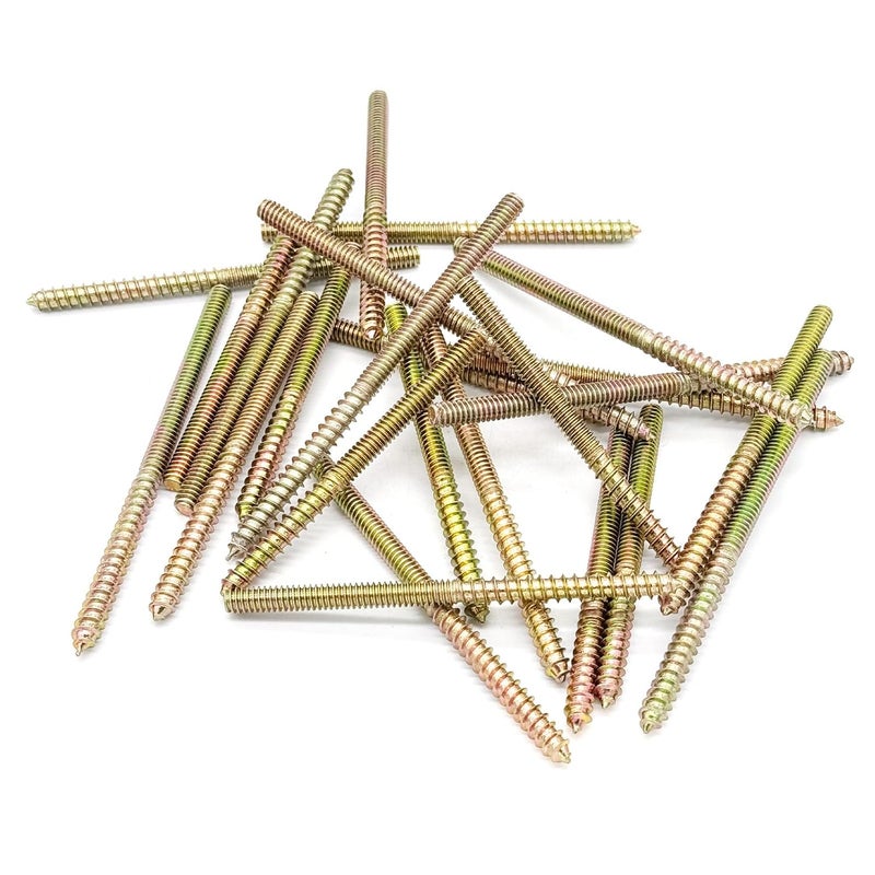 Matrelt 24 Pack 1/4-20" Hanger Bolts 3 Sizes Long Double Headed Bolts Wood Dowel Screw Self-Tapping Screw Hanger Bolts for Wood Furniture Screws Double Threaded Rods Bolt - Image 5
